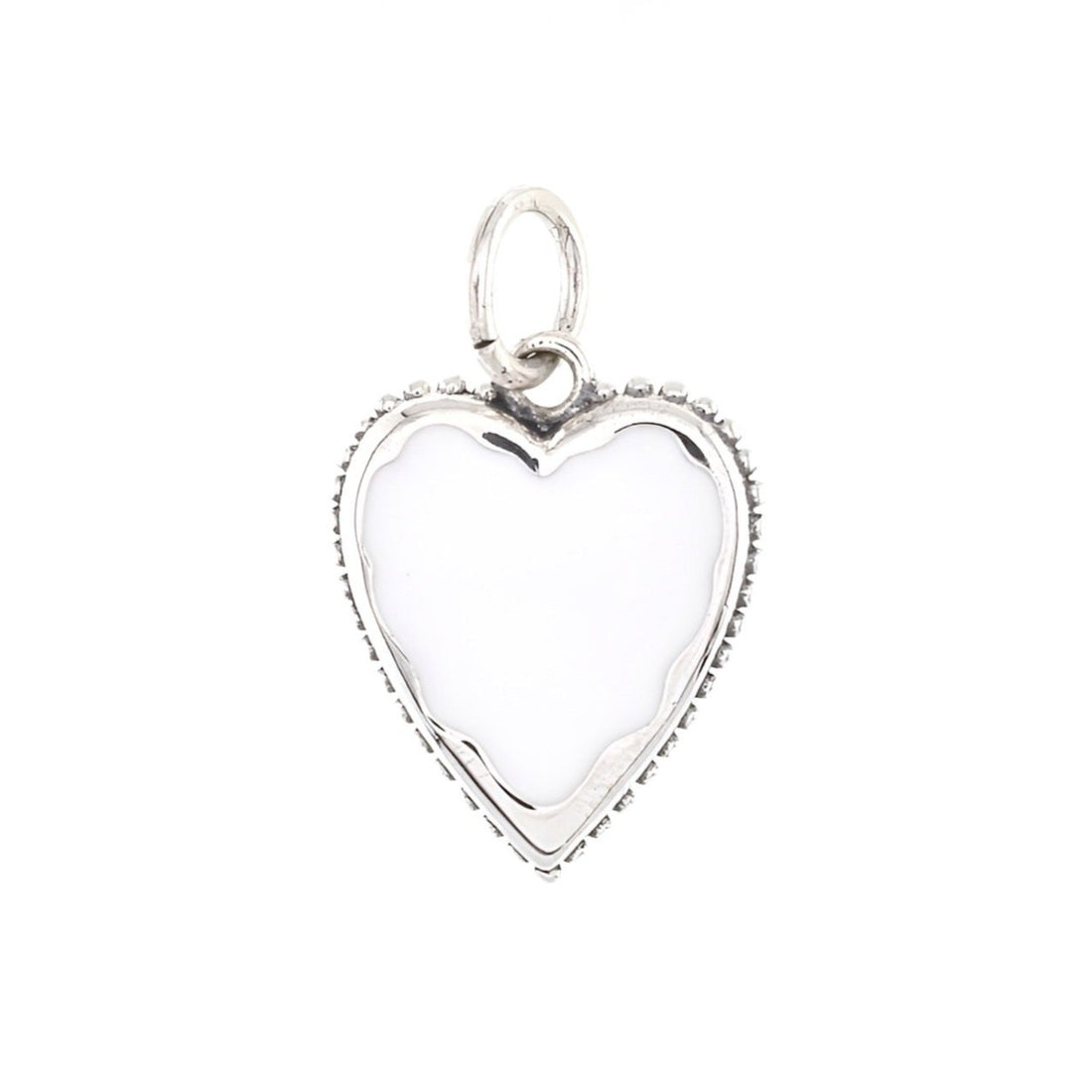 CP3063 White Mini Heart Charm - Selah925.com