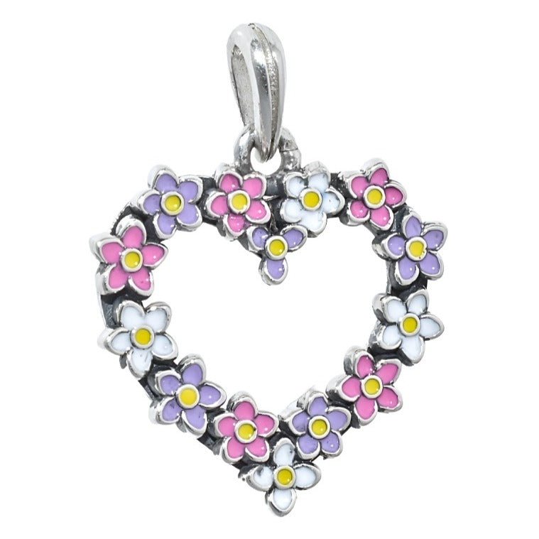 CP3064 Floral Heart Pendant - Selah925.com