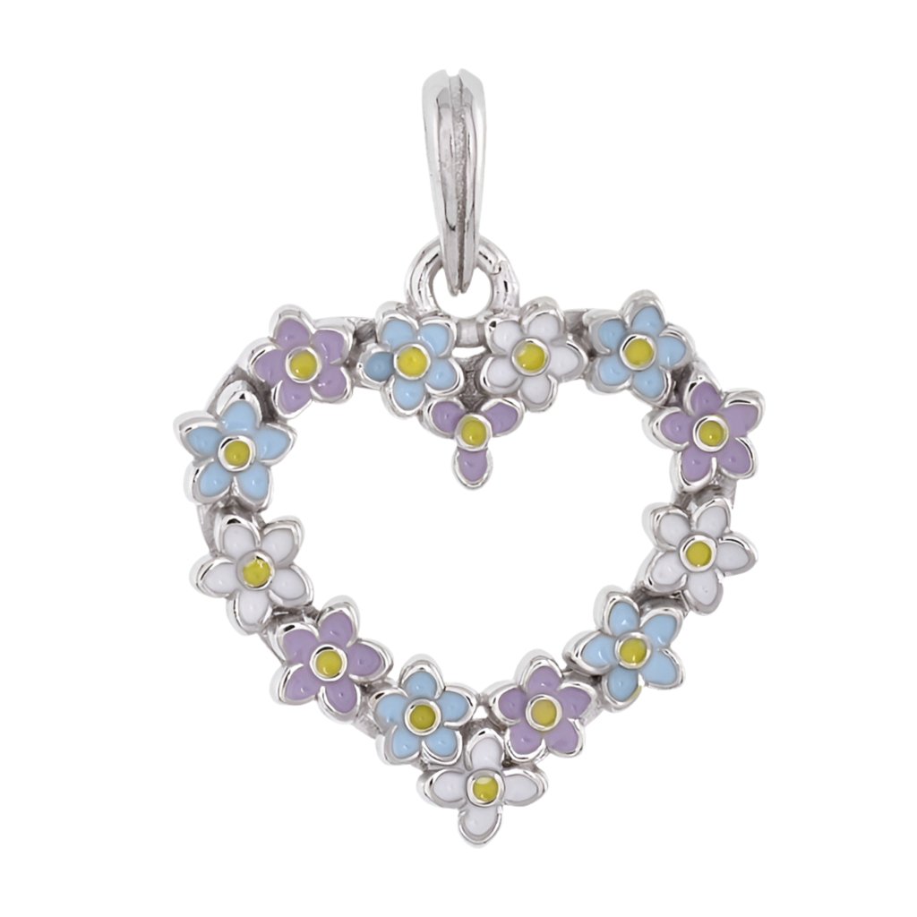 CP3064 Light Blue Floral Heart - Selah925.com