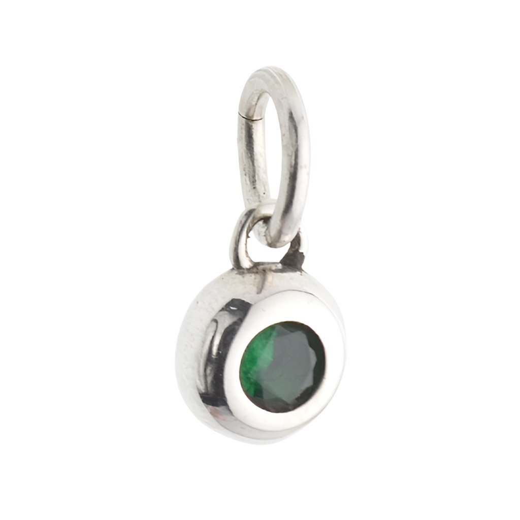 CP3067 Green Gemstone CZ Charm - Selah925.com