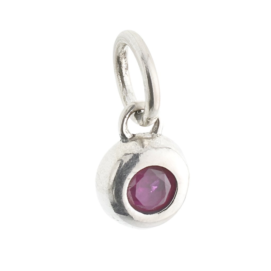 CP3067 Red Gemstone CZ Charm - Selah925.com