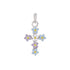 CP3068 Blue & Purple Mini Cross Charm - Selah925.com