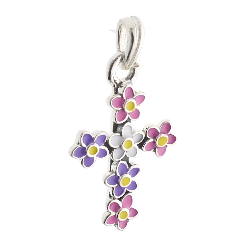 CP3068 Floral Cross Pendant - Selah925.com