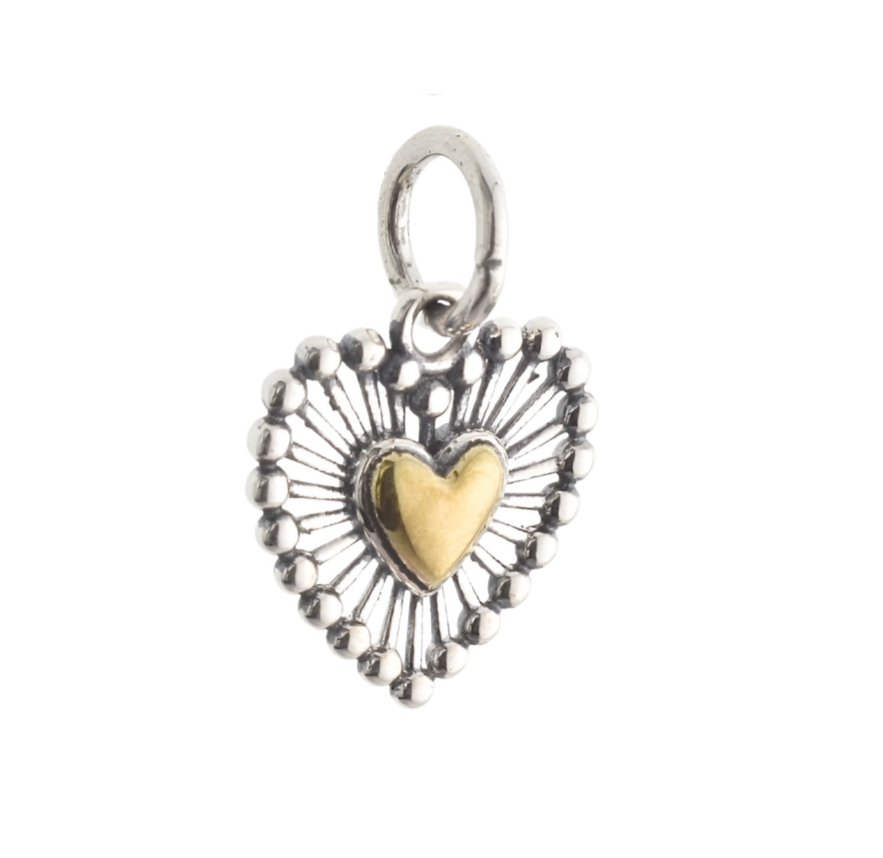 CP3073 Mini Shinning Heart Charm - Selah925.com