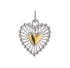 CP3073 Mini Shinning Heart Rhodium Pendant - Selah925.com