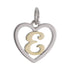 CP3074 Gold Letter E Heart Charm - Selah925.com