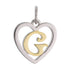 CP3074 Gold Letter G Heart Charm - Selah925.com