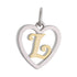 CP3074 Gold Letter L Heart Charm - Selah925.com