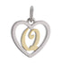 CP3074 Gold Letter Q Heart Charm - Selah925.com