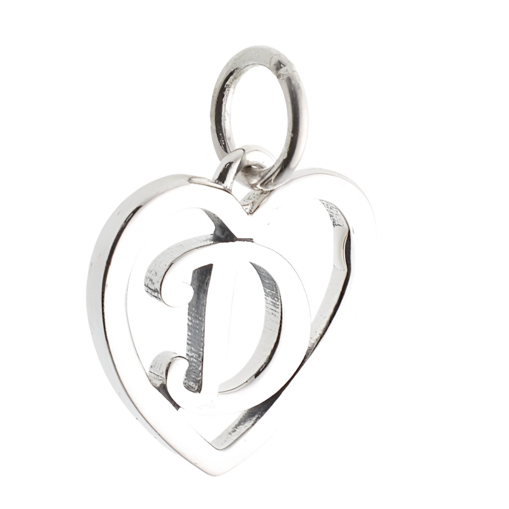 CP3074 Letter D Heart Charm - Selah925.com