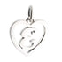 CP3074 Letter E Heart Charm - Selah925.com