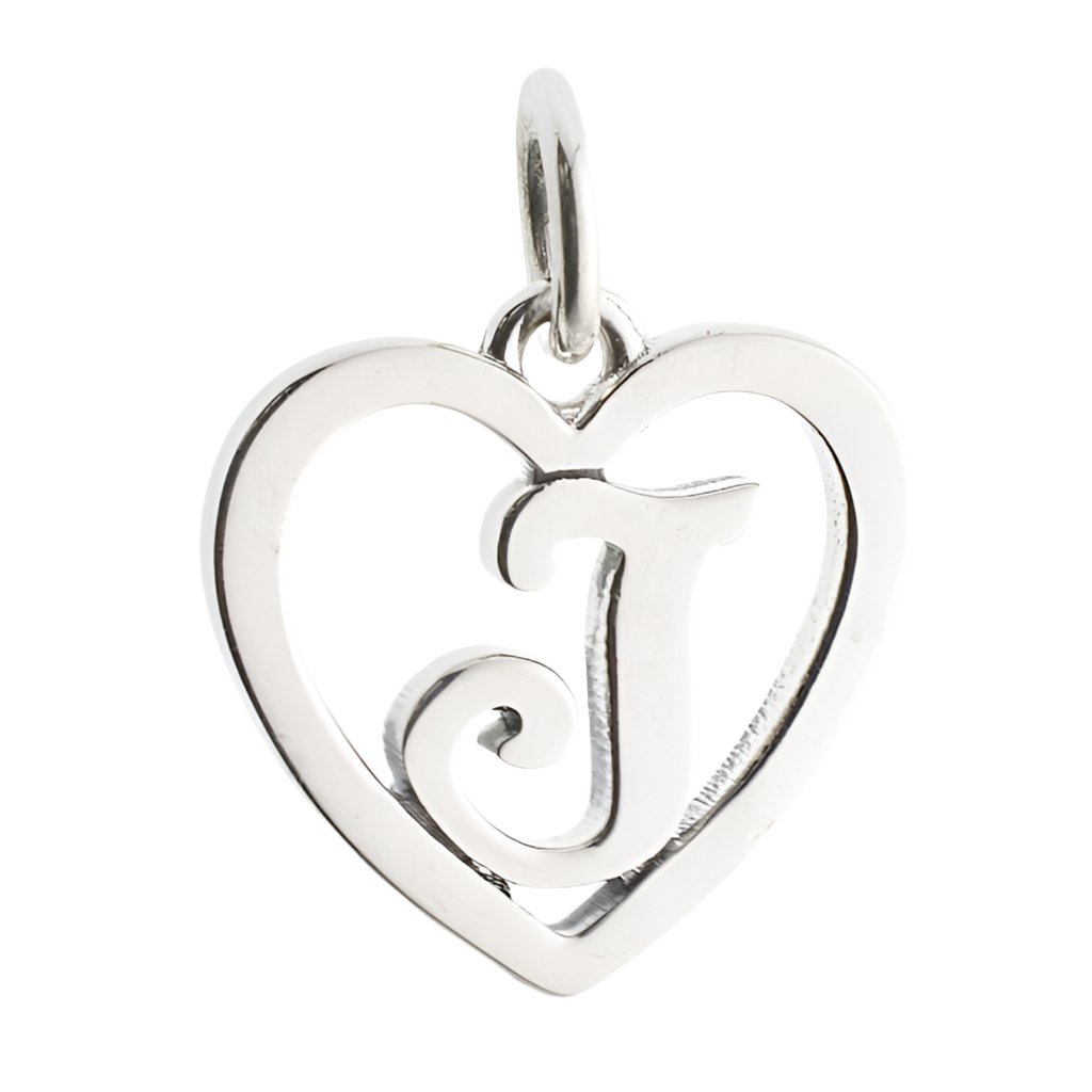 CP3074 Letter J Heart Charm - Selah925.com