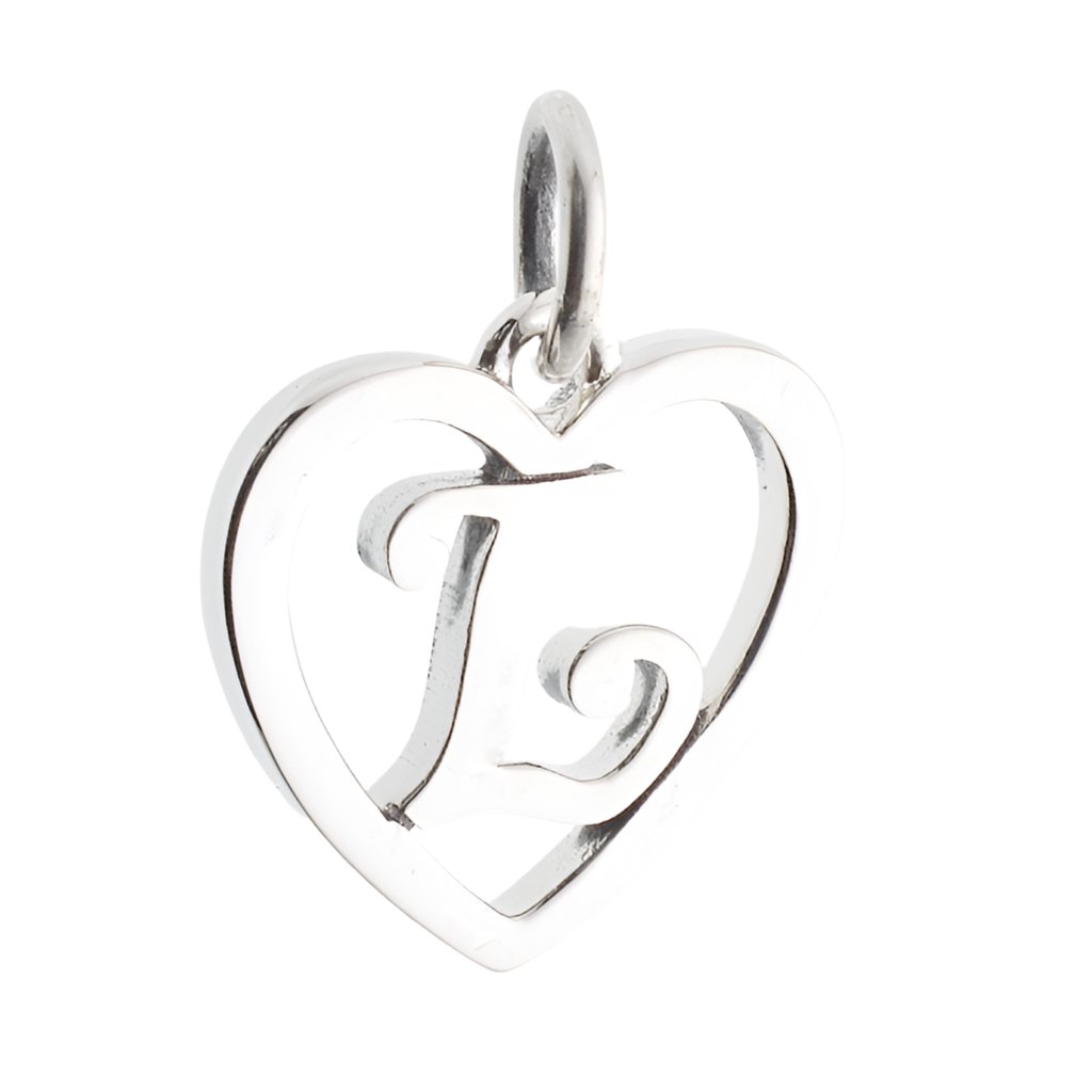 CP3074 Letter L Heart Charm - Selah925.com