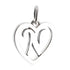 CP3074 Letter N Heart Charm - Selah925.com