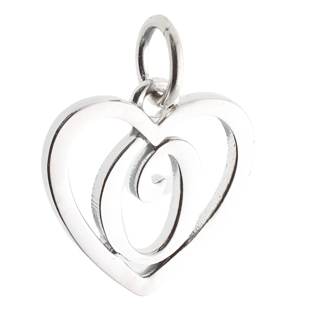 CP3074 Letter O Heart Charm - Selah925.com