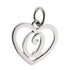 CP3074 Letter Q Heart Charm - Selah925.com