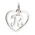 CP3074 Letter R Heart Rhodium Charm - Selah925.com