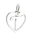 CP3074 Letter T Heart Charm - Selah925.com