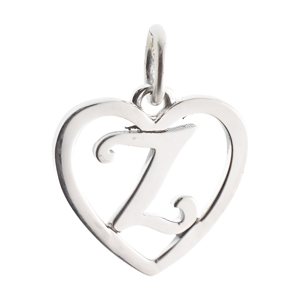 CP3074 Letter Z Heart Charm - Selah925.com