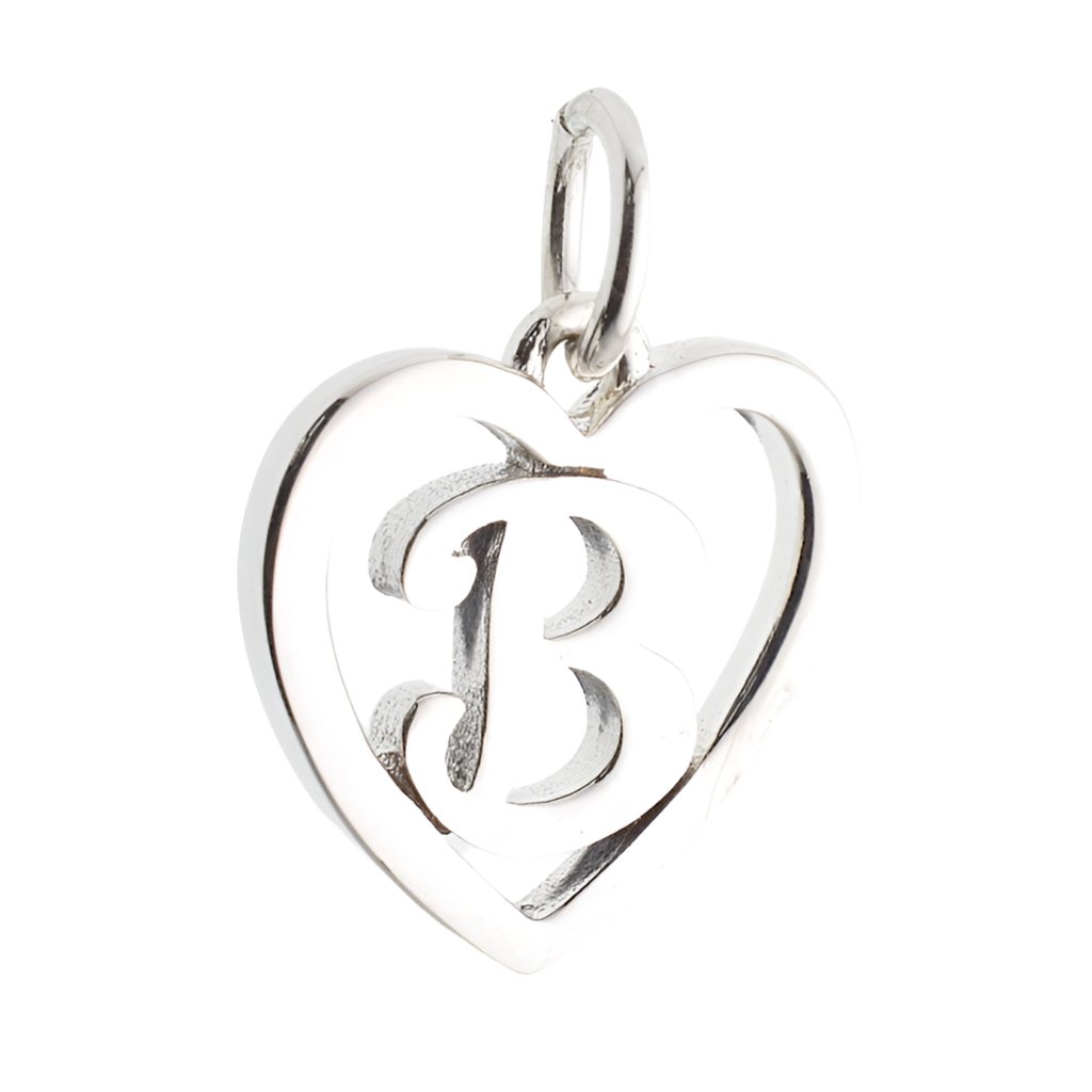 CP3078 B Mini Letter Heart Charm - Selah925.com