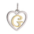 CP3078 G Mini Gold Letter Heart Charm - Selah925.com