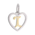 CP3078 I Mini Gold Letter Heart Charm - Selah925.com