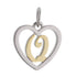 CP3078 Q Mini Gold Letter Heart Charm - Selah925.com