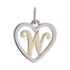 CP3078 W Mini Gold Letter Heart Charm - Selah925.com