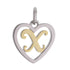 CP3078 X Mini Gold Letter Heart Charm - Selah925.com