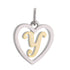 CP3078 Y Mini Gold Letter Heart Charm - Selah925.com