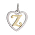 CP3078 Z Mini Gold Letter Heart Charm - Selah925.com