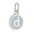 CP3080 D Baby Blue Circle Letter Charm - Selah925.com