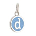 CP3080 D Blue Circle Letter Charm - Selah925.com