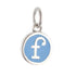 CP3080 F Blue Circle Letter Charm - Selah925.com