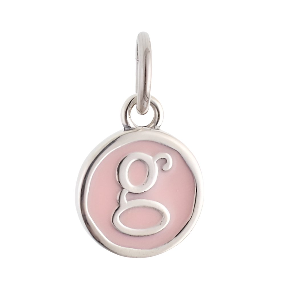 CP3080 G Pink Circle Letter Charm - Selah925.com