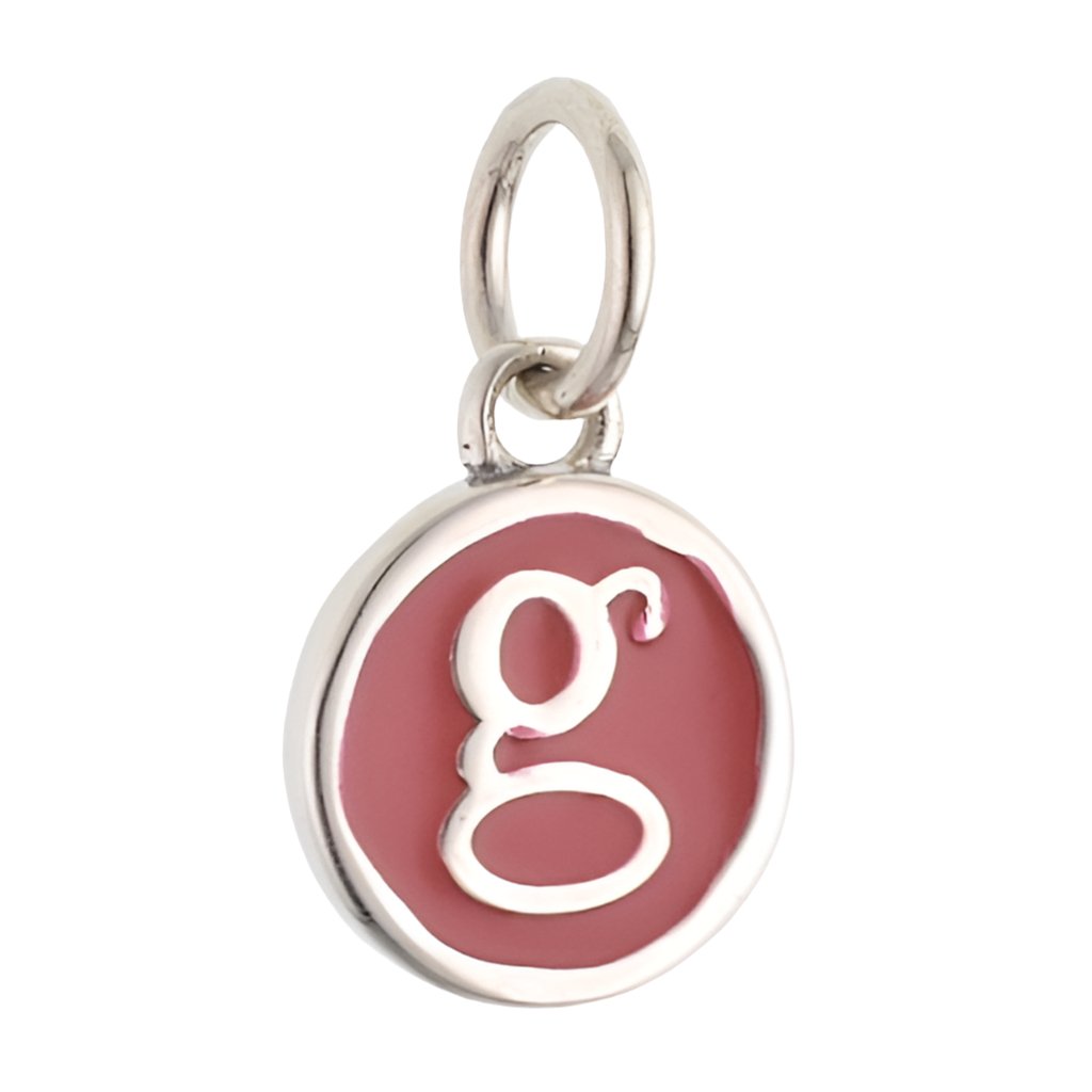 CP3080 G Red Circle Letter Charm - Selah925.com