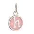 CP3080 H Pink Circle Letter Charm - Selah925.com