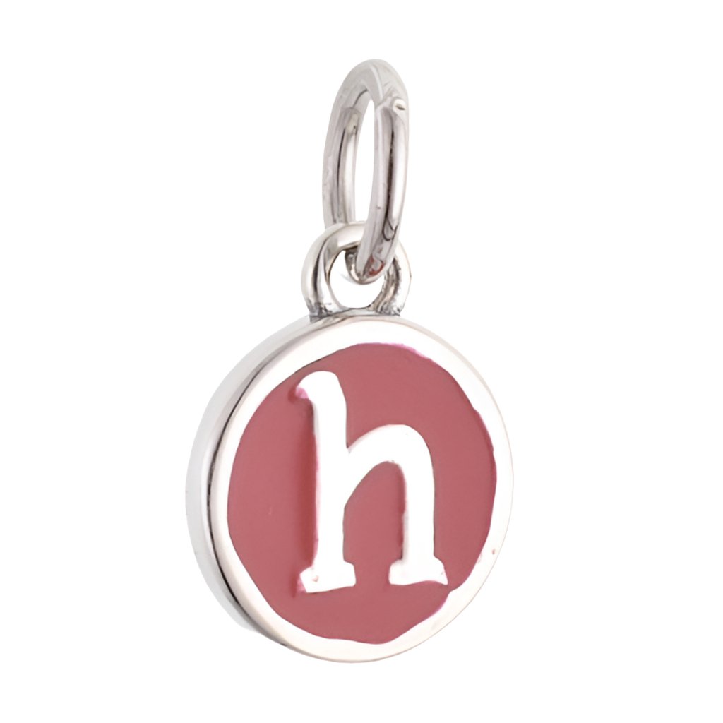 CP3080 H Red Circle Letter Charm - Selah925.com