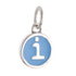 CP3080 I Blue Circle Letter Charm - Selah925.com