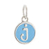 CP3080 J Blue Circle Letter Charm - Selah925.com