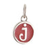 CP3080 J Red Circle Letter Charm - Selah925.com