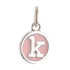 CP3080 K Pink Circle Letter Charm - Selah925.com