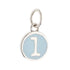 CP3080 L Baby Blue Circle Letter Charm - Selah925.com