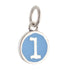 CP3080 L Blue Circle Letter Charm - Selah925.com