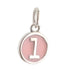 CP3080 L Pink Circle Letter Charm - Selah925.com