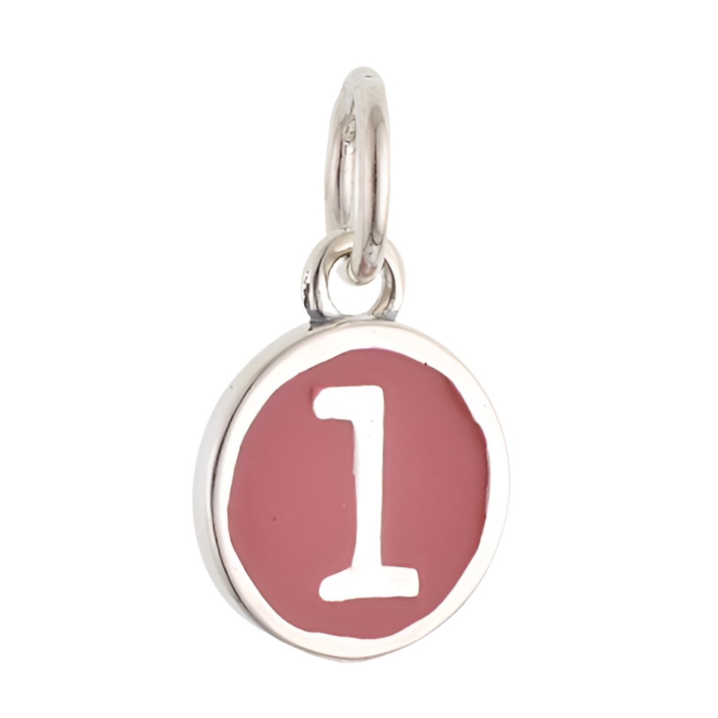 CP3080 L Red Circle Letter Charm - Selah925.com