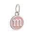 CP3080 M Pink Circle Letter Charm - Selah925.com