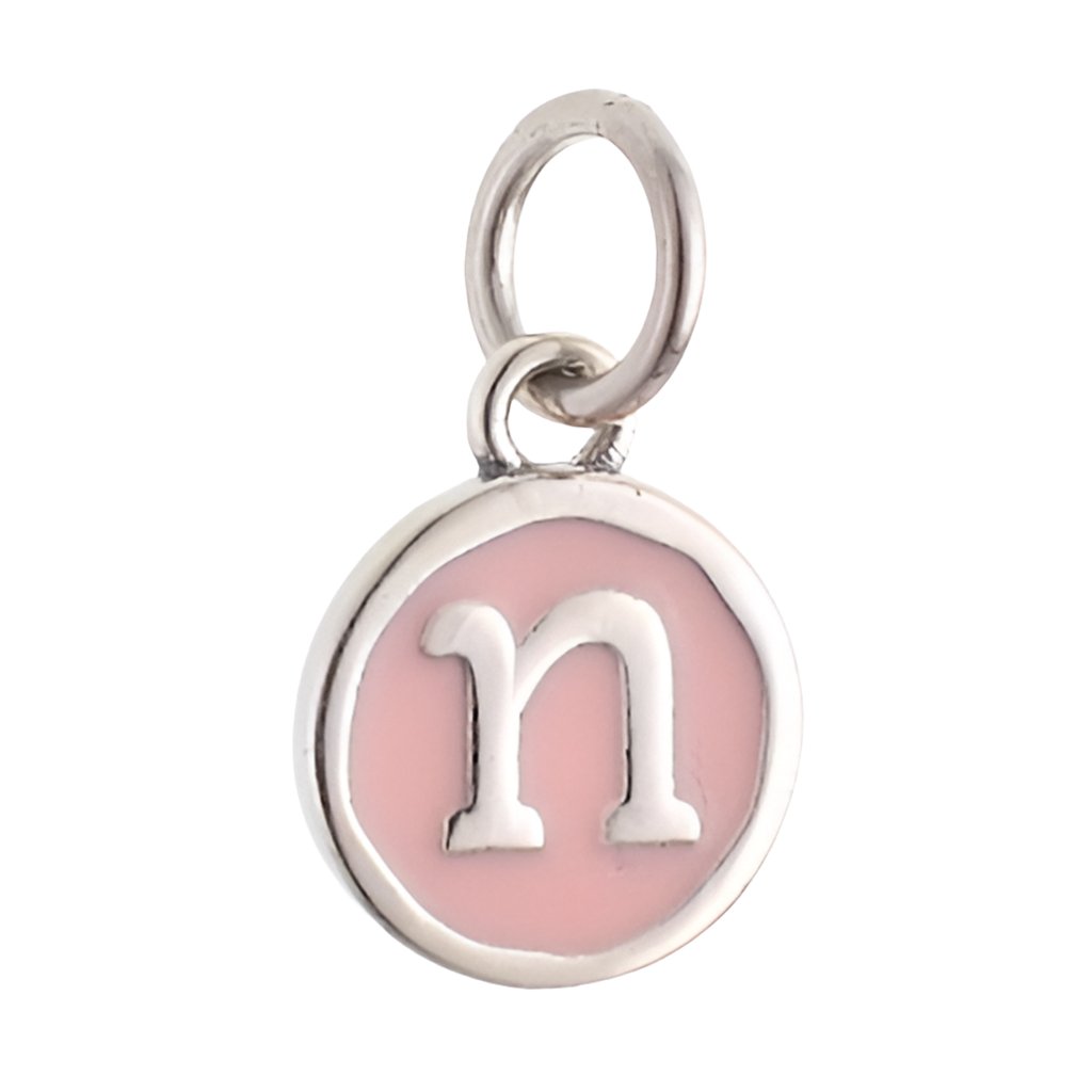 CP3080 N Pink Circle Letter Charm - Selah925.com