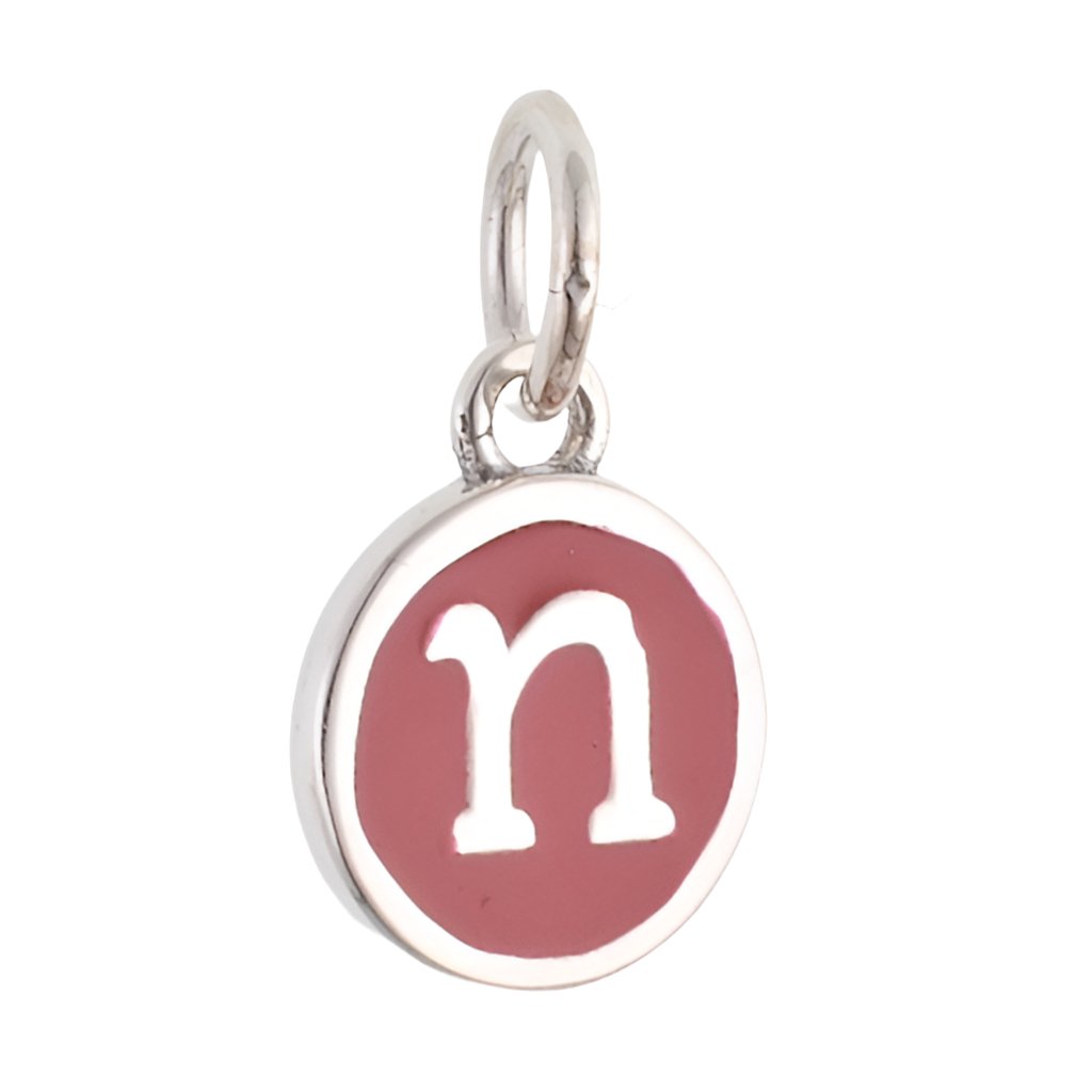 CP3080 N Red Circle Letter Charm - Selah925.com