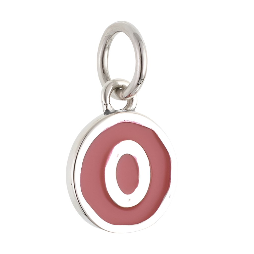 CP3080 O Red Circle Letter Charm - Selah925.com